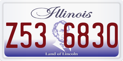 IL license plate Z536830