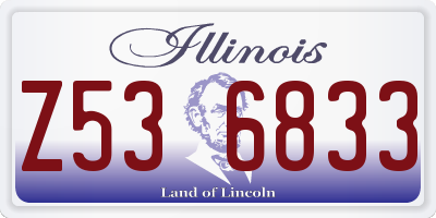 IL license plate Z536833