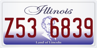 IL license plate Z536839