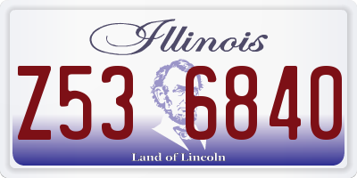 IL license plate Z536840