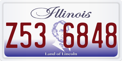 IL license plate Z536848
