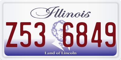 IL license plate Z536849