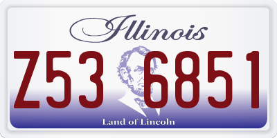 IL license plate Z536851