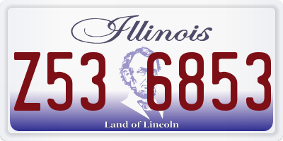 IL license plate Z536853