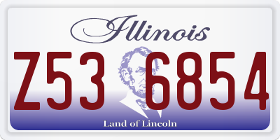 IL license plate Z536854