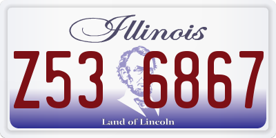 IL license plate Z536867