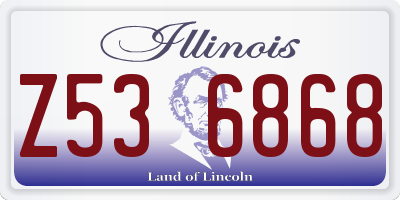 IL license plate Z536868
