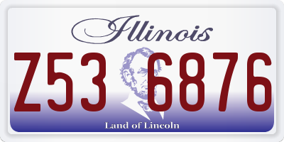 IL license plate Z536876