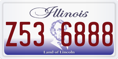 IL license plate Z536888