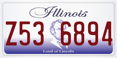 IL license plate Z536894