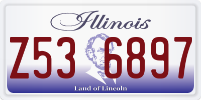 IL license plate Z536897
