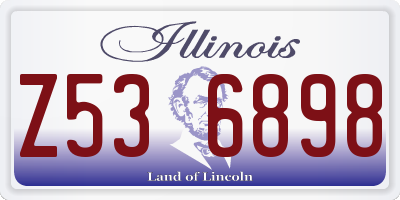 IL license plate Z536898