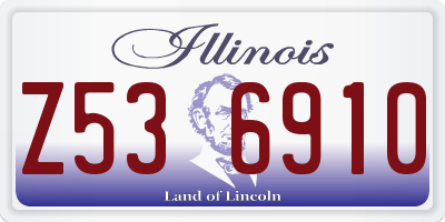 IL license plate Z536910