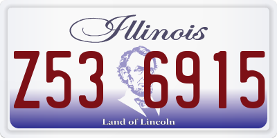 IL license plate Z536915