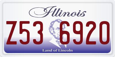 IL license plate Z536920