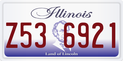 IL license plate Z536921