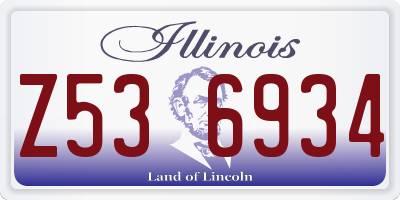 IL license plate Z536934