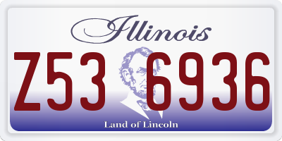 IL license plate Z536936