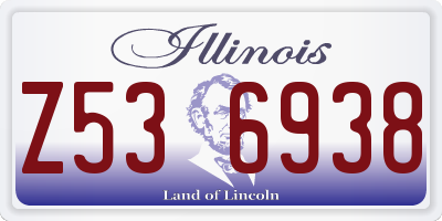 IL license plate Z536938