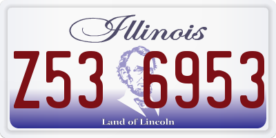 IL license plate Z536953
