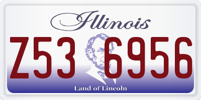 IL license plate Z536956