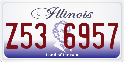 IL license plate Z536957