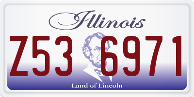 IL license plate Z536971