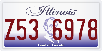 IL license plate Z536978