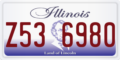 IL license plate Z536980