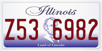 IL license plate Z536982