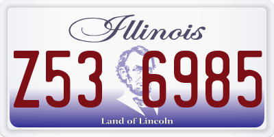 IL license plate Z536985