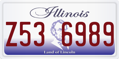 IL license plate Z536989
