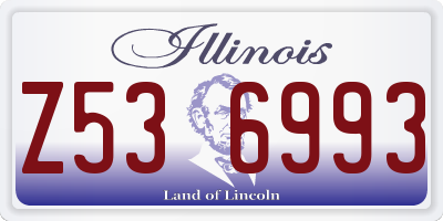 IL license plate Z536993
