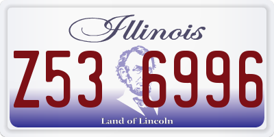 IL license plate Z536996
