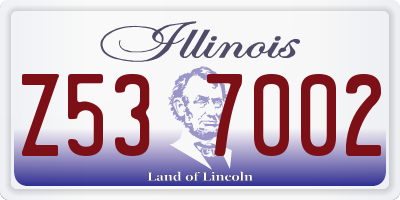 IL license plate Z537002