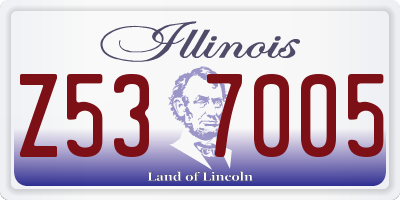 IL license plate Z537005