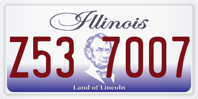 IL license plate Z537007