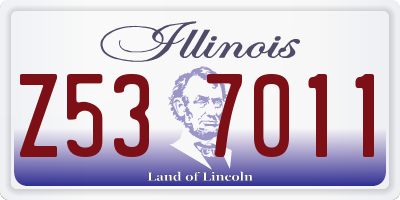 IL license plate Z537011