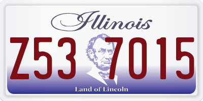 IL license plate Z537015