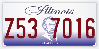 IL license plate Z537016