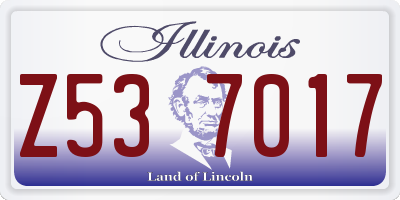 IL license plate Z537017