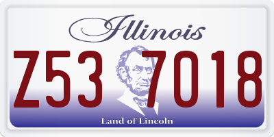 IL license plate Z537018