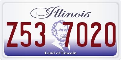 IL license plate Z537020