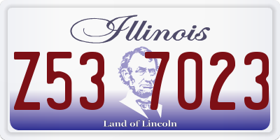 IL license plate Z537023