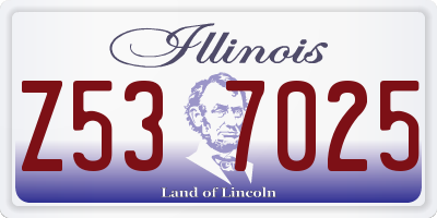 IL license plate Z537025