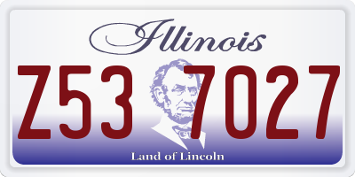 IL license plate Z537027