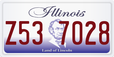 IL license plate Z537028