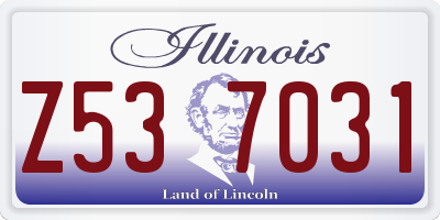 IL license plate Z537031