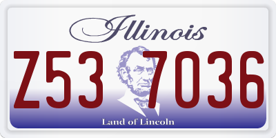 IL license plate Z537036