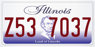 IL license plate Z537037